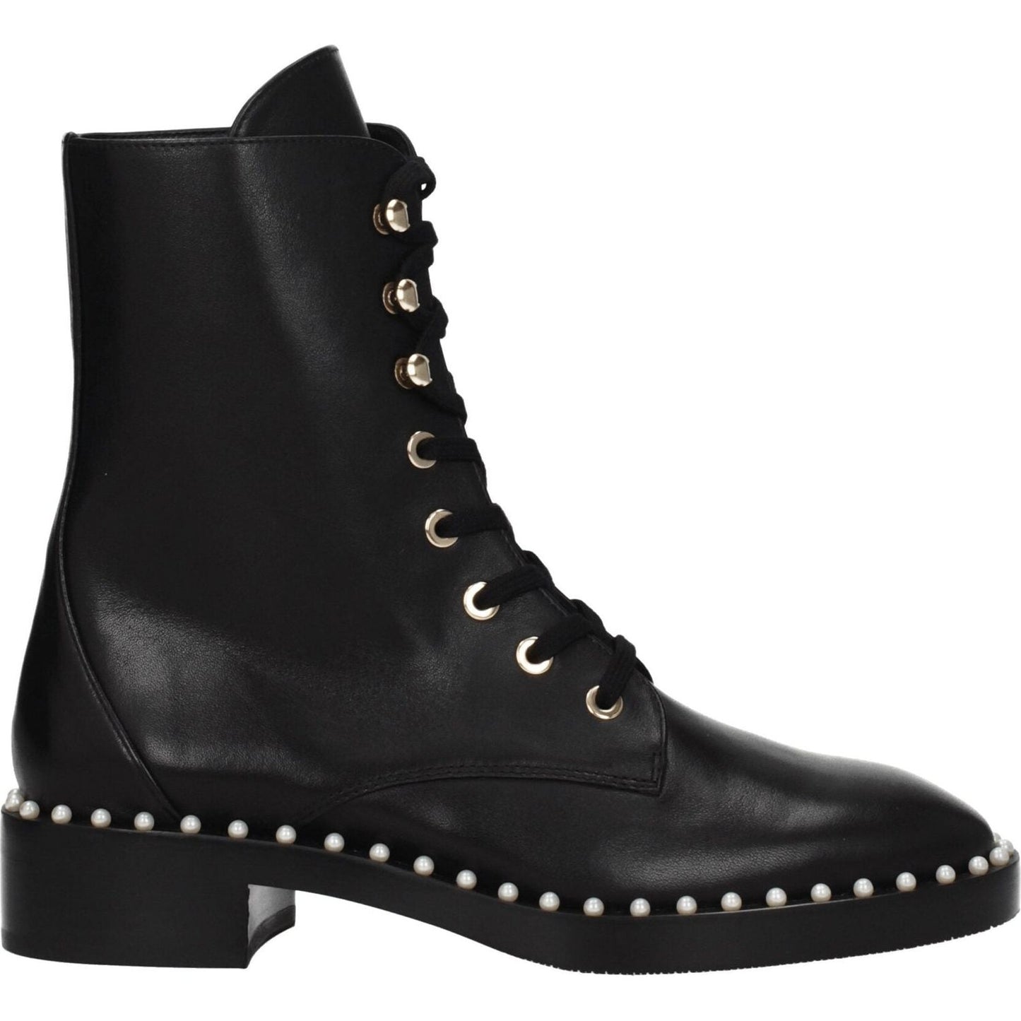 Stuart Weitzman Black Leather Ankle Boots ST-8547266593033-EU35/US5