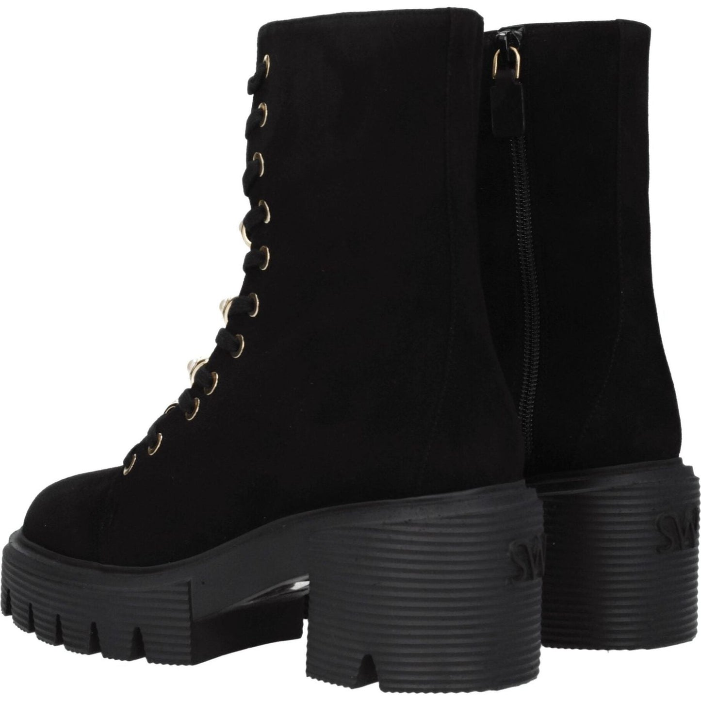 Stuart Weitzman Black Leather Ankle Boots ST-8547266658569-EU35/US5