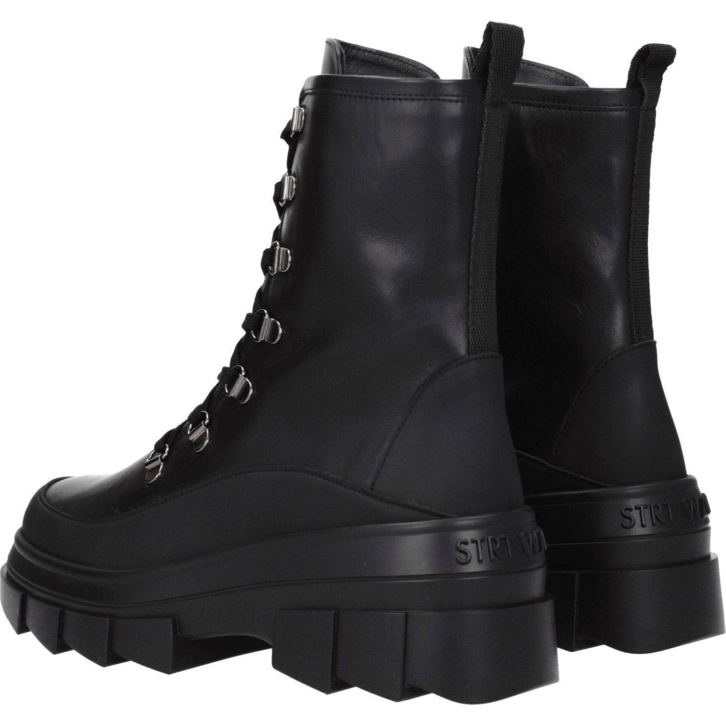 Stuart Weitzman Black Leather Ankle Boots ST-8547266691337-EU35/US5