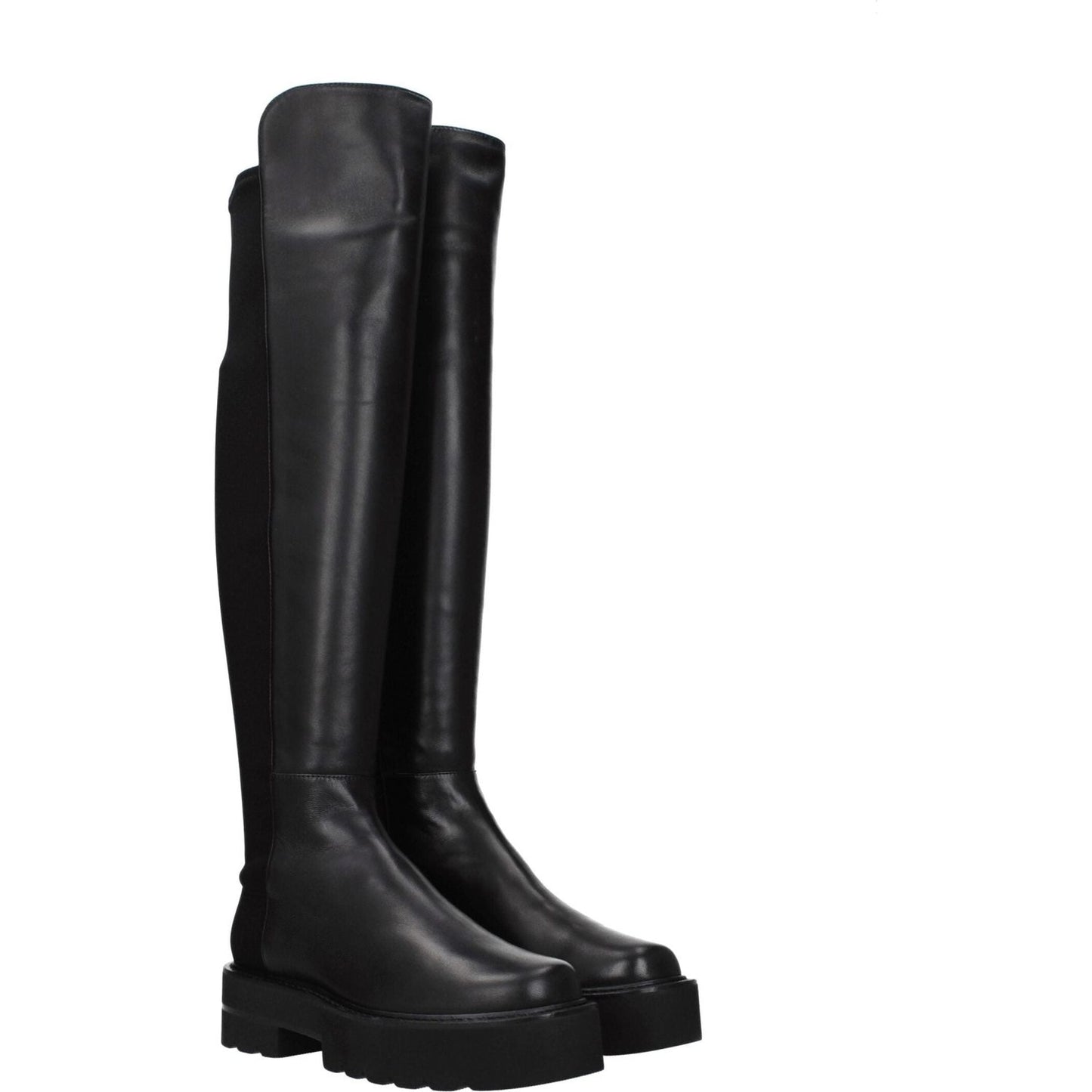 Stuart Weitzman Black Leather Over The Knee ST-8547266855177-EU35/US5