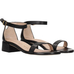 Stuart Weitzman Black Leather Flat Sandals ST-8547314499849-EU41/US11