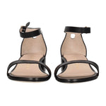 Stuart Weitzman Black Leather Flat Sandals ST-8547314499849-EU41/US11