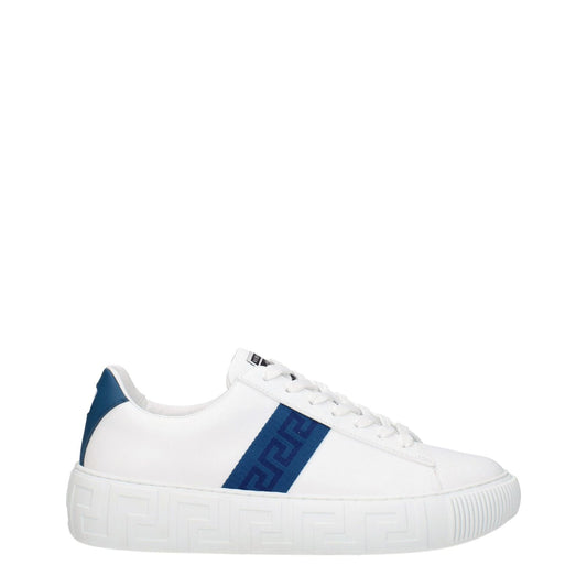 Versace White Leather Low Top Sneakers