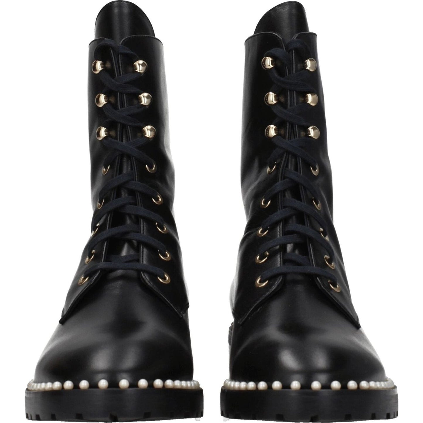 Stuart Weitzman Black Leather Ankle Boots ST-8547244736777-EU38.5/US8.5