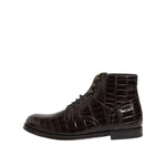 Dolce & Gabbana Dark Brown Leather Lace Up Short Boots Shoes MV7690-41