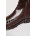 Dolce & Gabbana Brown Chelsea Leather Mid Calf Boots Shoes MV7732-39