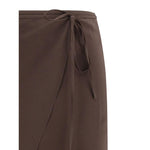 Petar Petrov Midi Skirt PE-S25R5DARKBROWN-IT38 | S