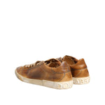 Dolce & Gabbana Brown Leather Low Top Men Sneakers Shoes MV7680-43.5