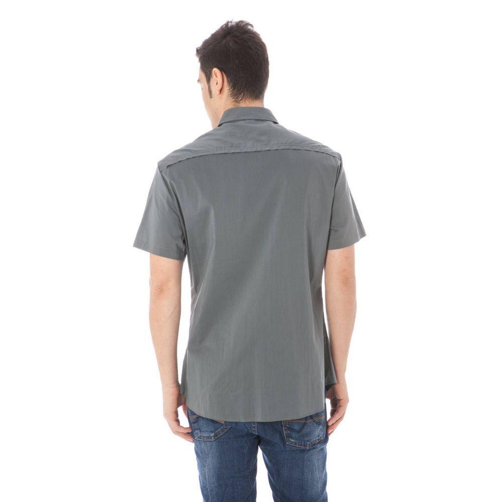 Costume National Gray Cotton Shirt CO-6274-IT50 | L