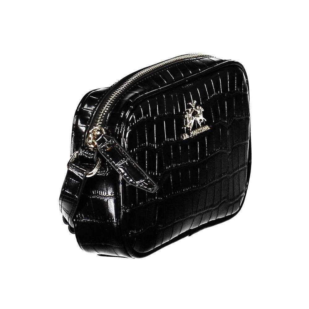 La Martina Black Polyethylene Handbag LA-20567