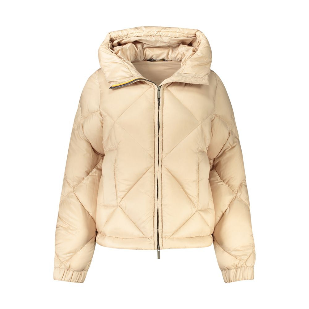 K-WAY Beige Polyester Jackets & Coat KW-34410-S