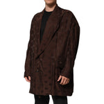 Dolce & Gabbana Brown Polyester Logo Monogram Coat Jacket JKT41514-50