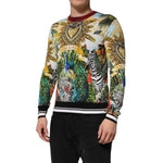 Dolce & Gabbana Tropical Heart Crown Silk Pullover Sweater TSH91261-48