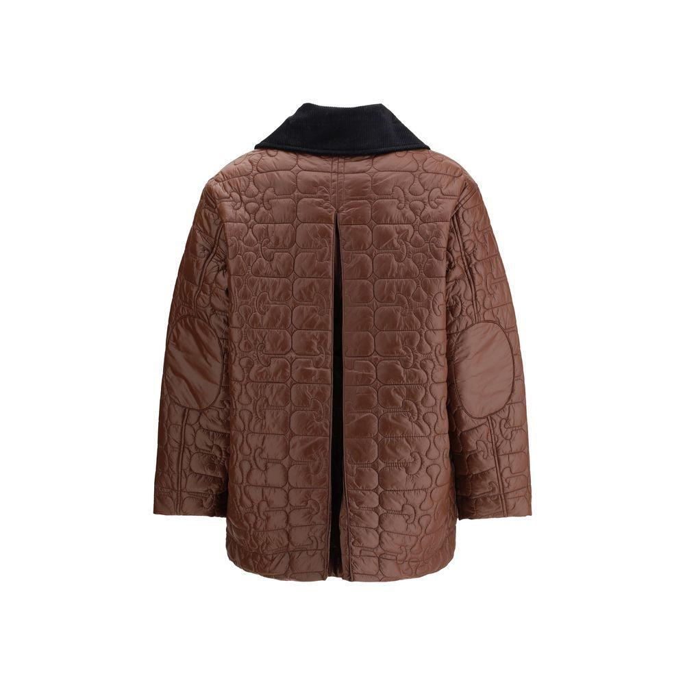 Ganni Shiny Quilt Midi Jacket GA-W0397979-S-M
