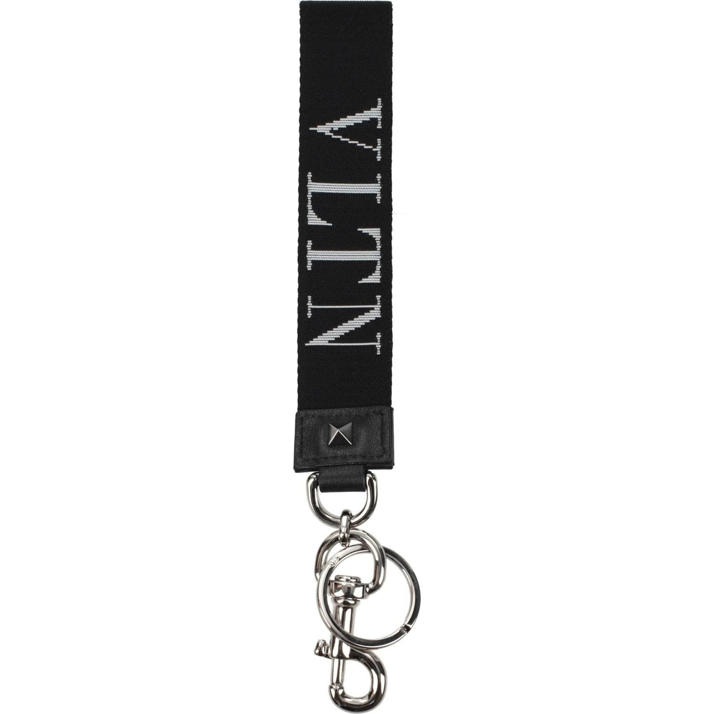 Valentino Garavani Black Fabric Keychains