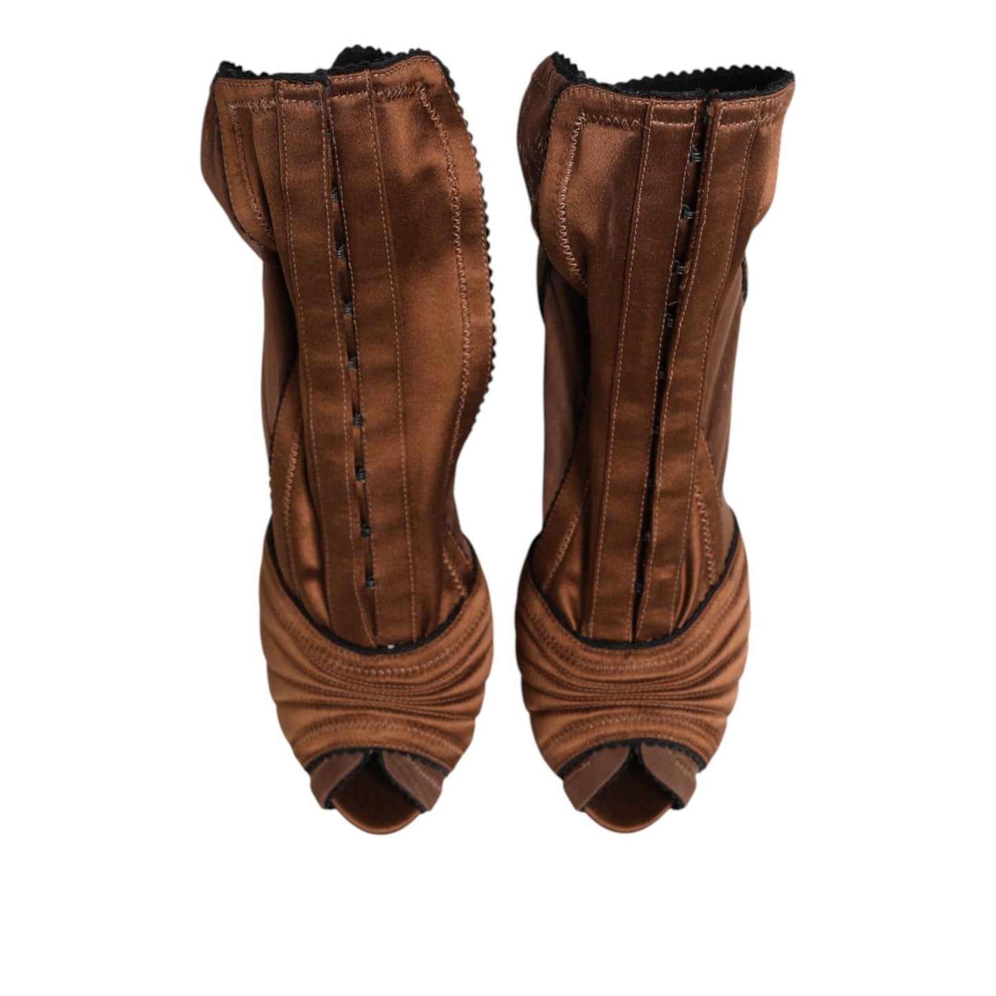 Dolce & Gabbana Brown Bette High Heeled Ankle Boots Shoes LA12810-39