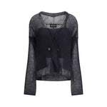 Giorgio Armani Double-breasted cardigan and top in a wool and mohair blend Twin-set GI-GW002229UC001-IT44 | L