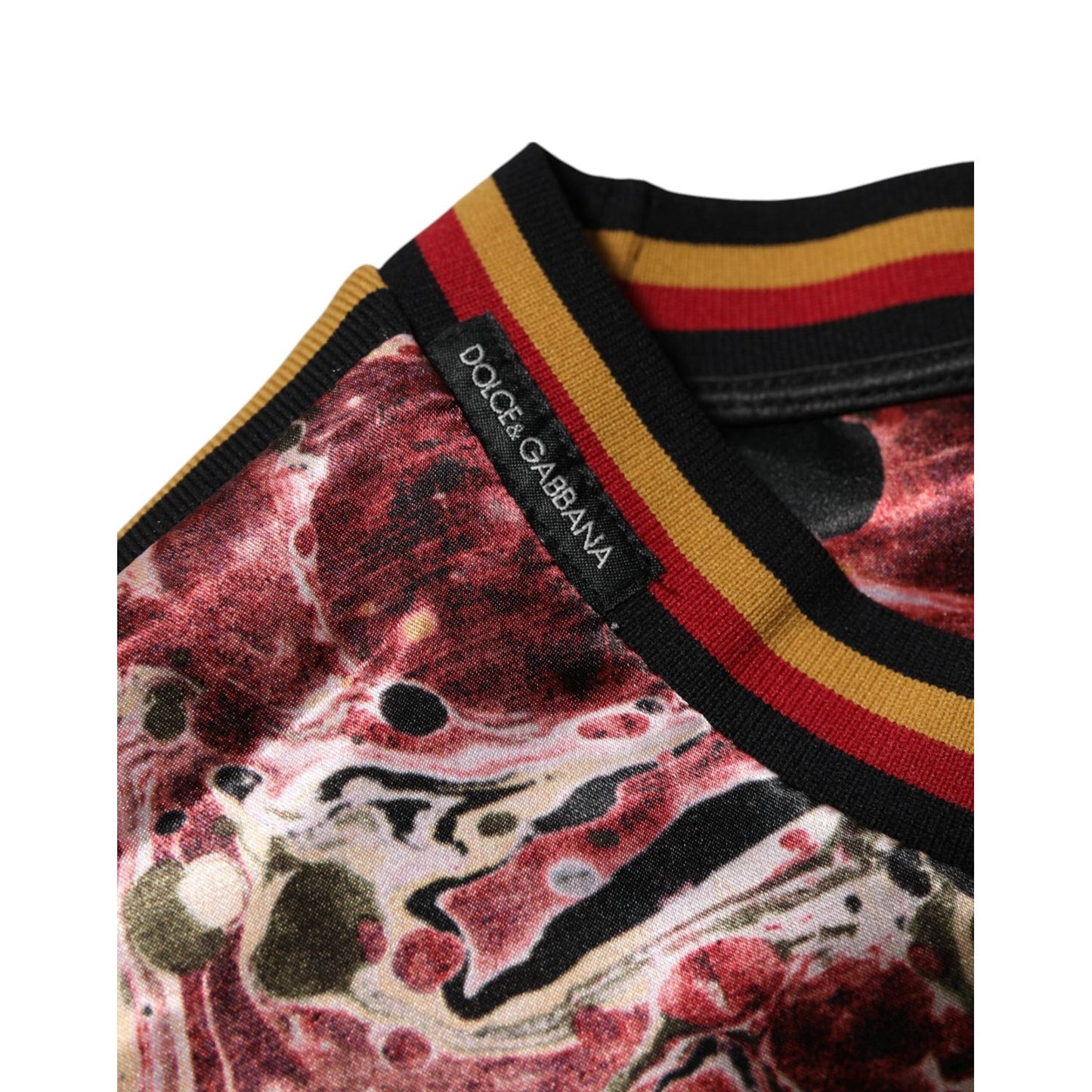 Dolce & Gabbana Multicolor Polyester Marble Print Oversize T-shirt TSH91306-S