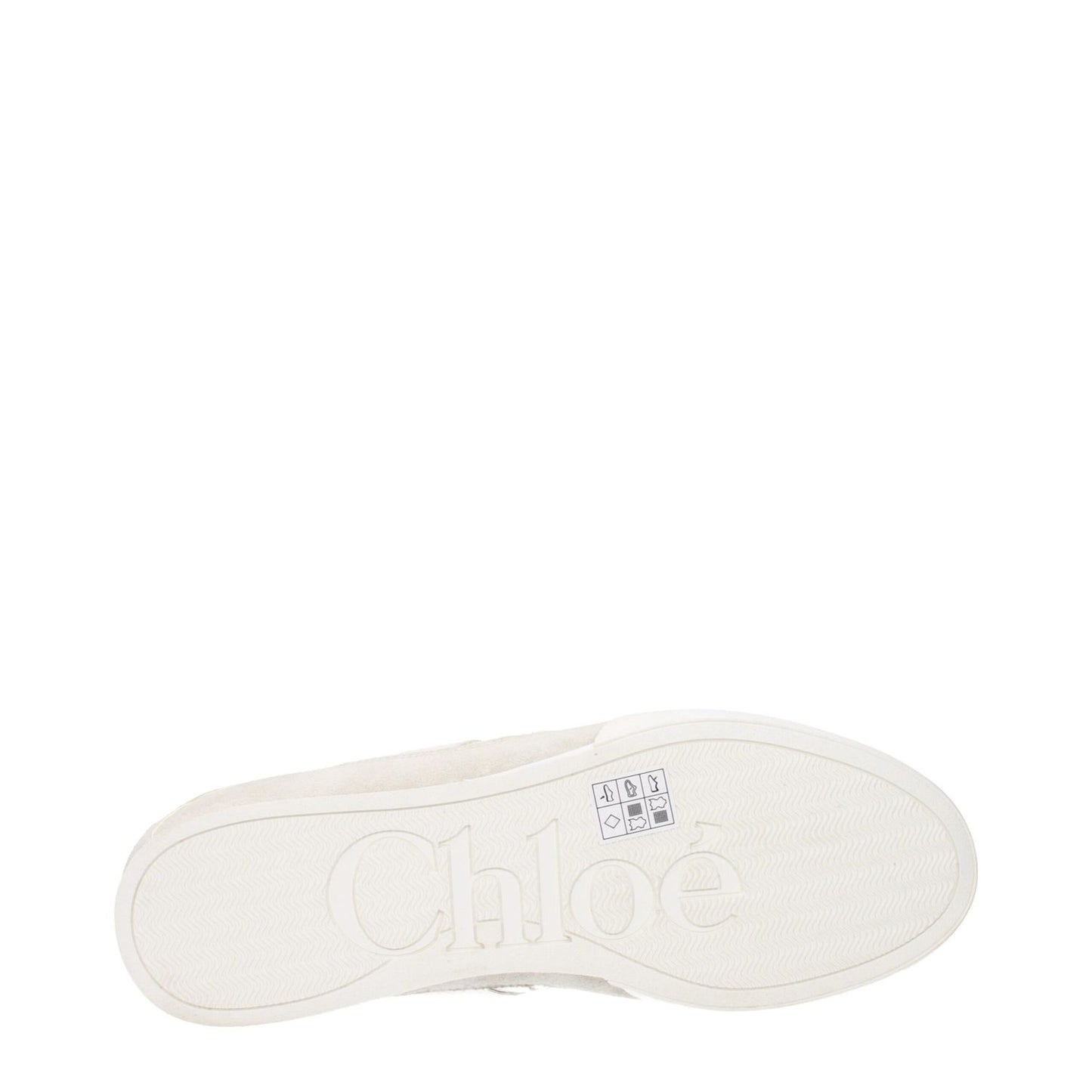 Chloé White Fabric Low Top Sneakers