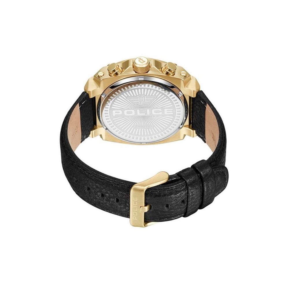 Police Black Leather Watch