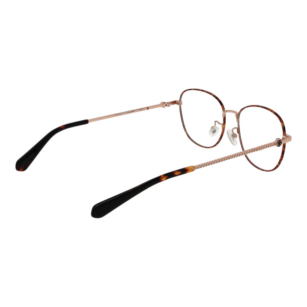 Guess Rose Gold Metal Glasses (Frames) for women featuring round full-rim style and rose gold metal frame with demo lenses.