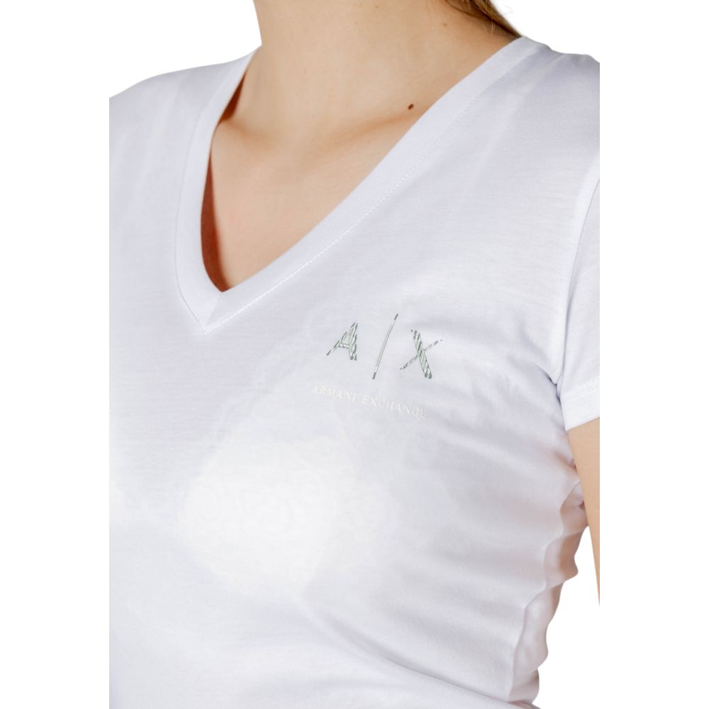Armani Exchange White Cotton T-Shirt