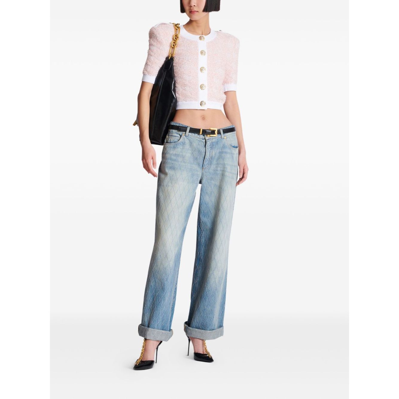 Balmain Cropped cardigan Topwear