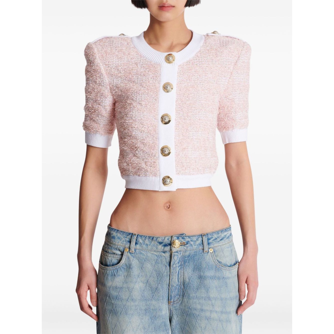 Balmain Cropped cardigan Topwear