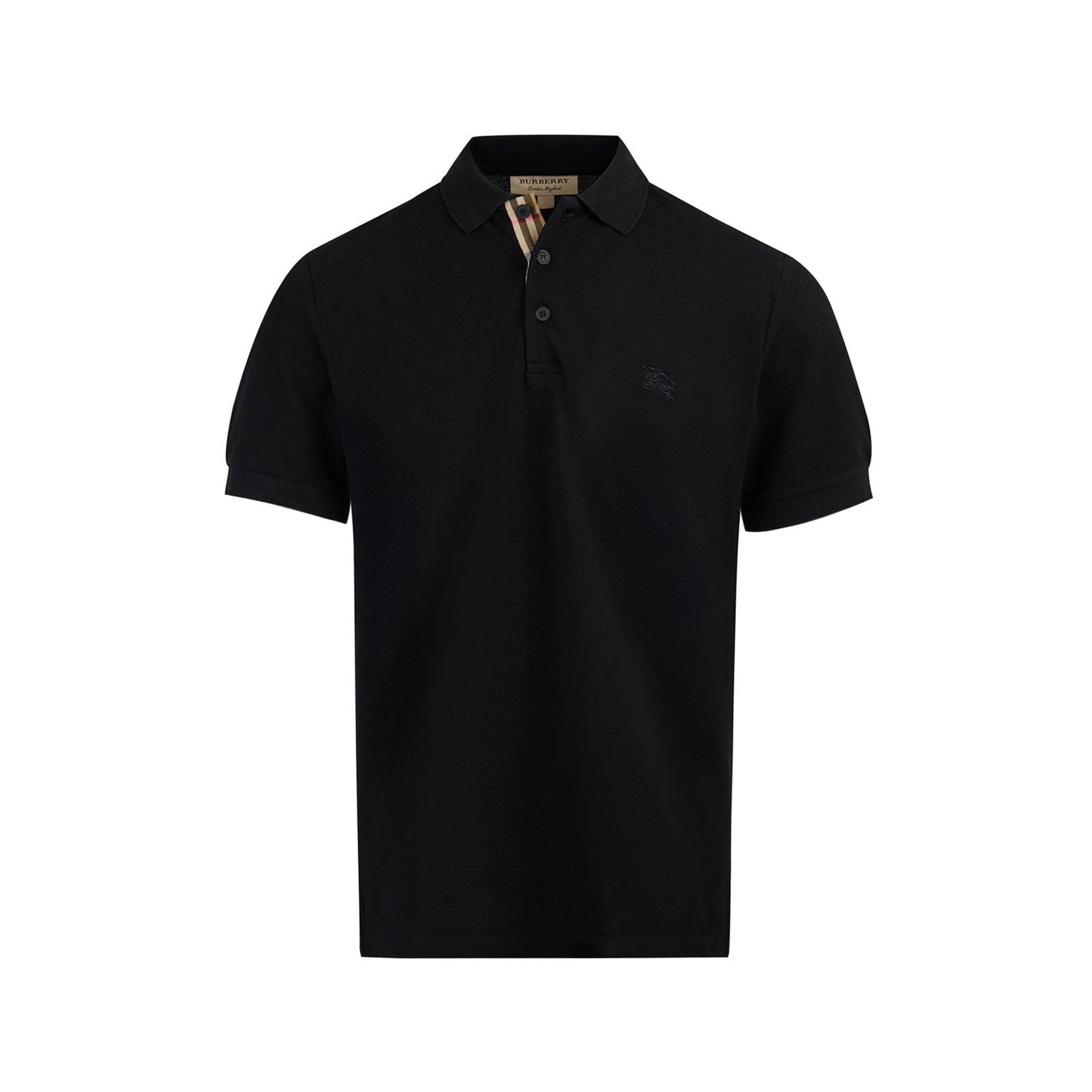 Burberry Black Cotton Collared Polo Shirt BU8000913BK