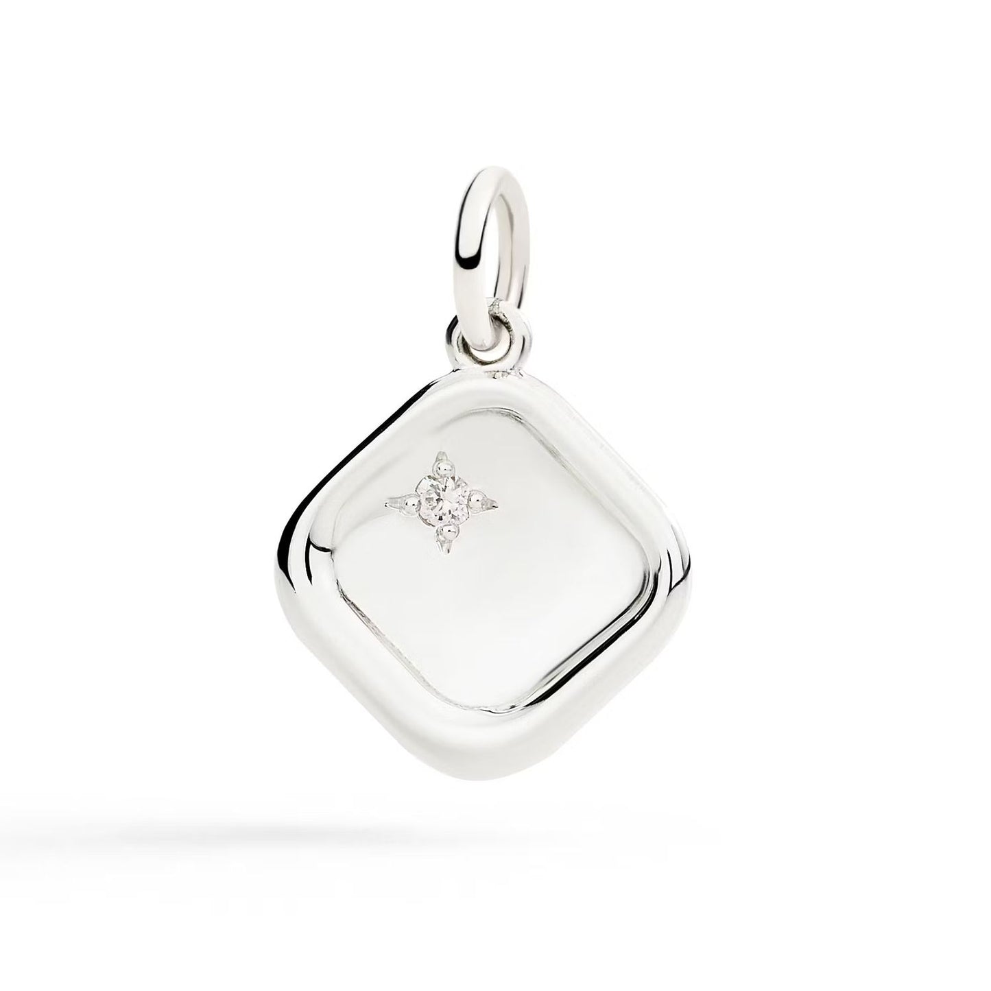 Silver pendant charm, featuring elegant design, model CHARMS DODO MOD. DMC5021SIGNEDB0AG, suitable for jewelry collection.