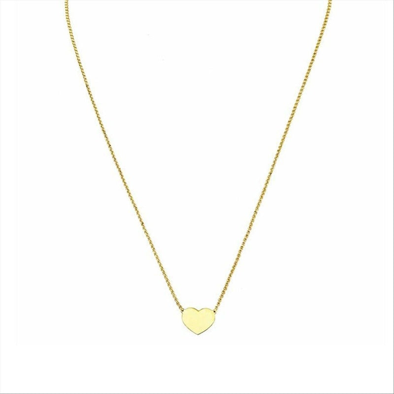 AMEN JEWELRY Mod. CLHG3 gold heart necklace on white background