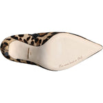 Dolce & Gabbana Brown Leopard Calf Fur Heels Ankle Boots Shoes LA11323-37.5