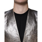 Dolce & Gabbana Gold Jacquard Single Breasted Dress Blazer JKT4071-50