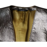Dolce & Gabbana Gold Jacquard Single Breasted Dress Blazer JKT4071-50
