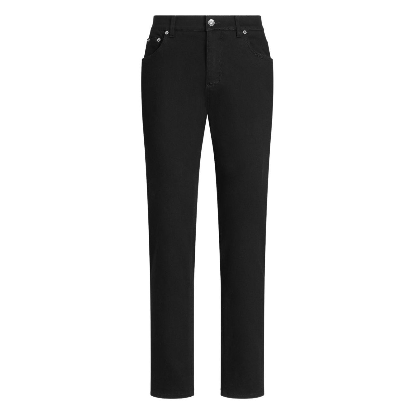 Dolce & Gabbana five pockets logo plaque Denim cotton jeans Jeans