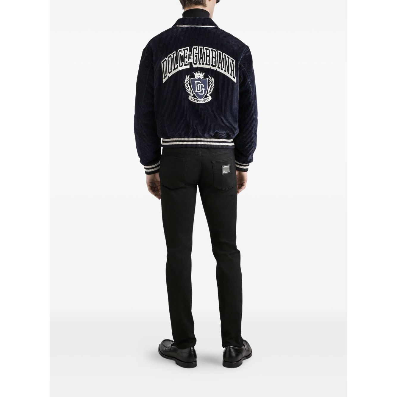 Dolce & Gabbana five pockets logo plaque Denim cotton jeans Jeans