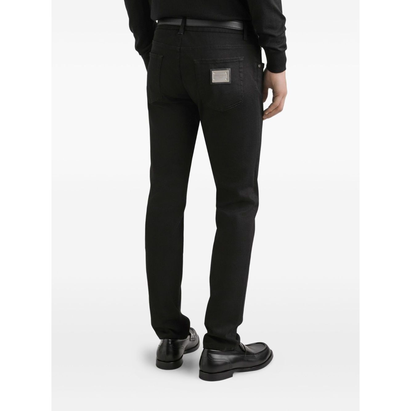 Dolce & Gabbana five pockets logo plaque Denim cotton jeans Jeans