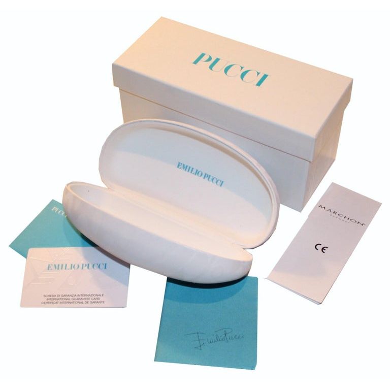 EMILIO PUCCI SUNGLASSES Mod. EP0054 44Z 51 20 140 official packaging box and accessories for ladies' acetate sunglasses.