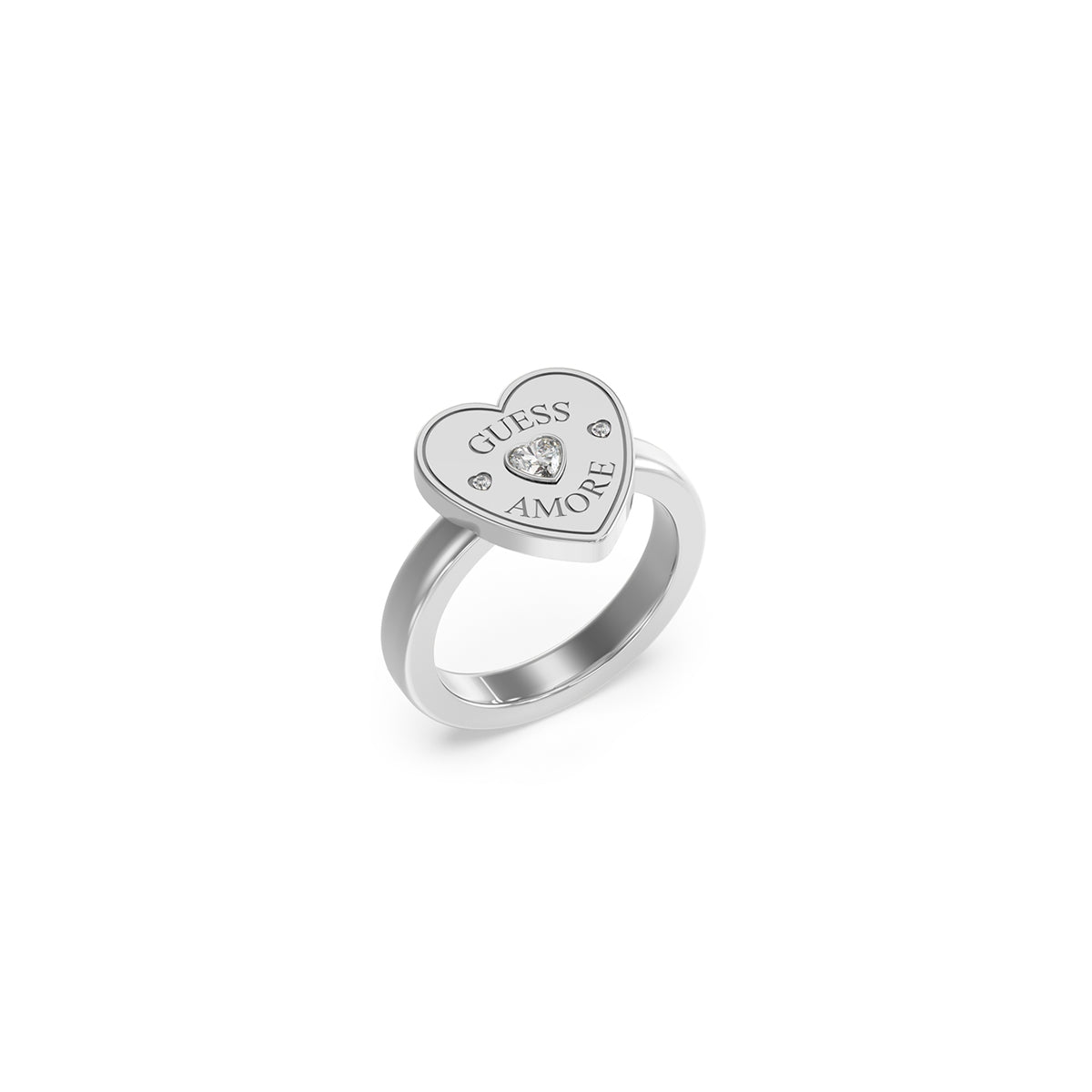 Alt Tag: GUESS JEWELS JEWELRY Mod. JUBR05059JWRH56 heart-shaped ring showcasing elegance and style