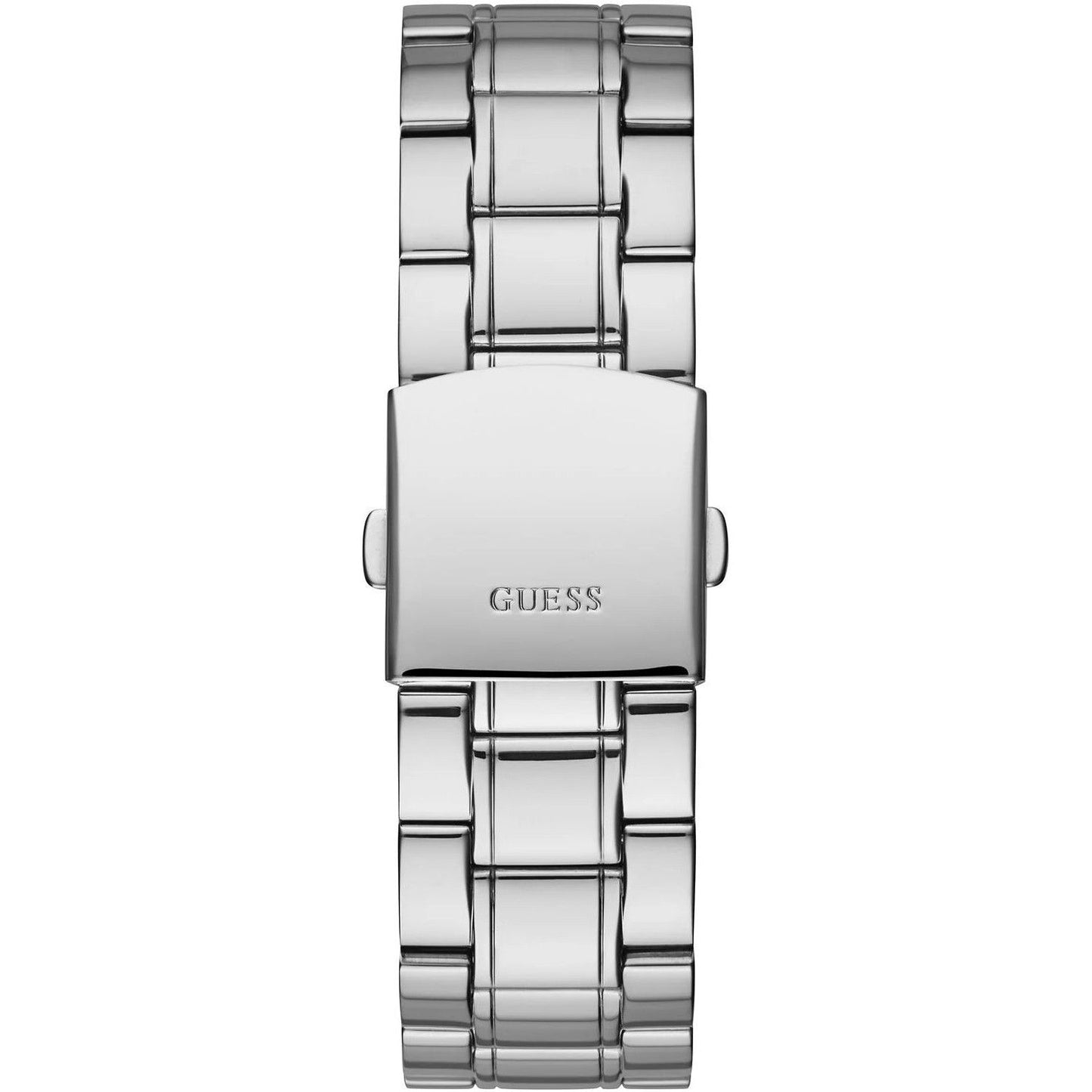 GUESS Mod. W1315G1 silver quartz analog watch bracelet with 3 ATM water resistance and official box.