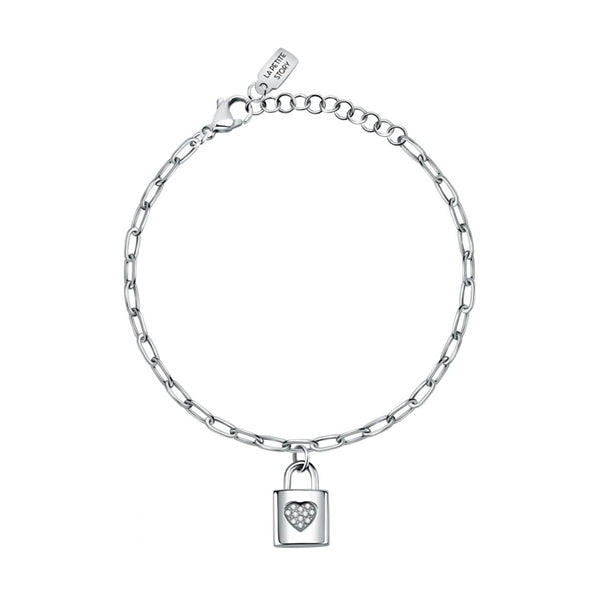 LA PETITE STORY JEWELRY Mod. LPS05ASD17 silver lock chain bracelet