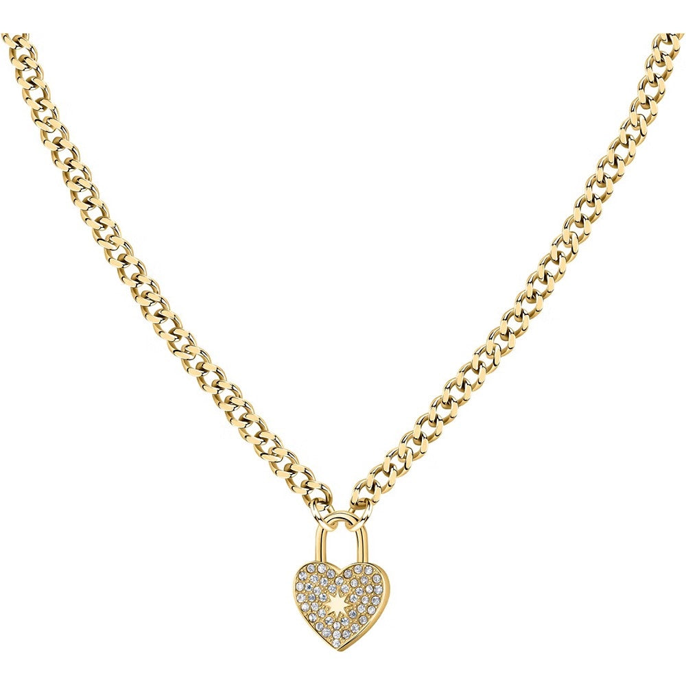 MORELLATO MOD. SABG25 silver necklace for ladies with heart-shaped pendant, elegant design, ideal jewelry accessory for women.