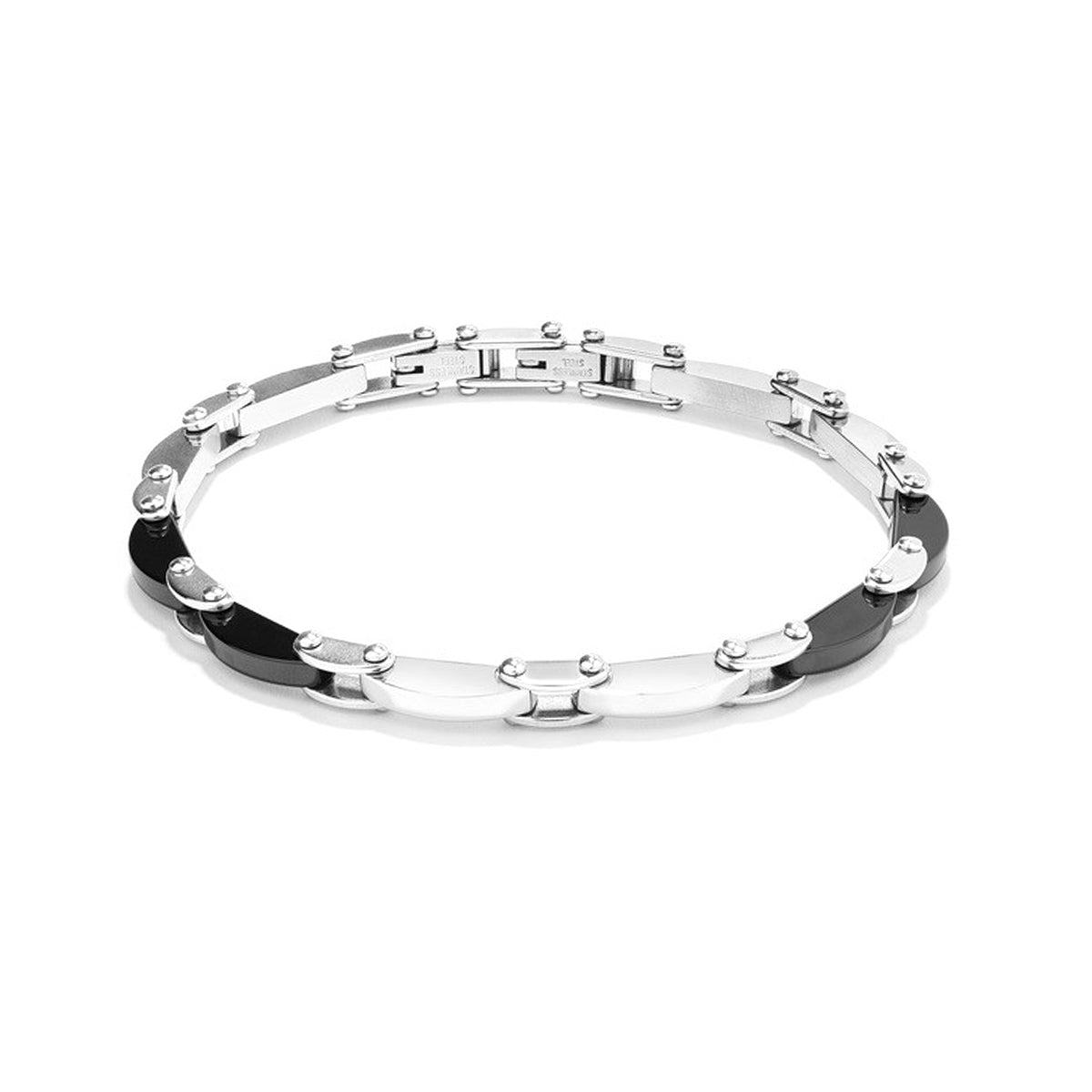 RADIANT JEWELS JEWELRY Mod. RH000006 elegant bracelet with silver and black design.