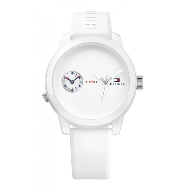 TOMMY HILFIGER Mod. 1791324 gent's quartz analog watch with mineral dial, 44mm case, water resistant 3 ATM, in official box