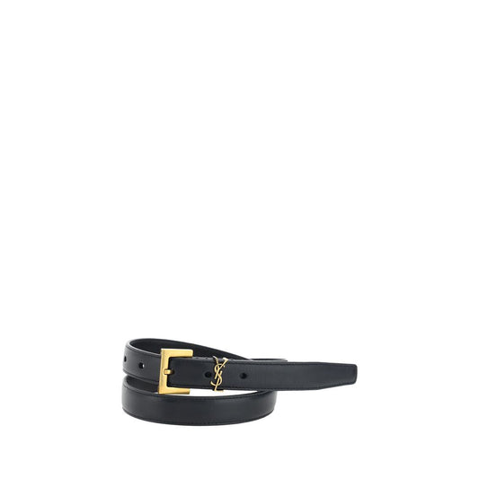 Saint Laurent Black Calf Leather Bos Taurus Thin Belt1728,72470364320,85 cm / 34 Inches,95 cm / 38 Inches,Accessories,Belts - Accessories,Black,New with tags,Saint Laurent,Thin Belts - Belts - Accessories,Women