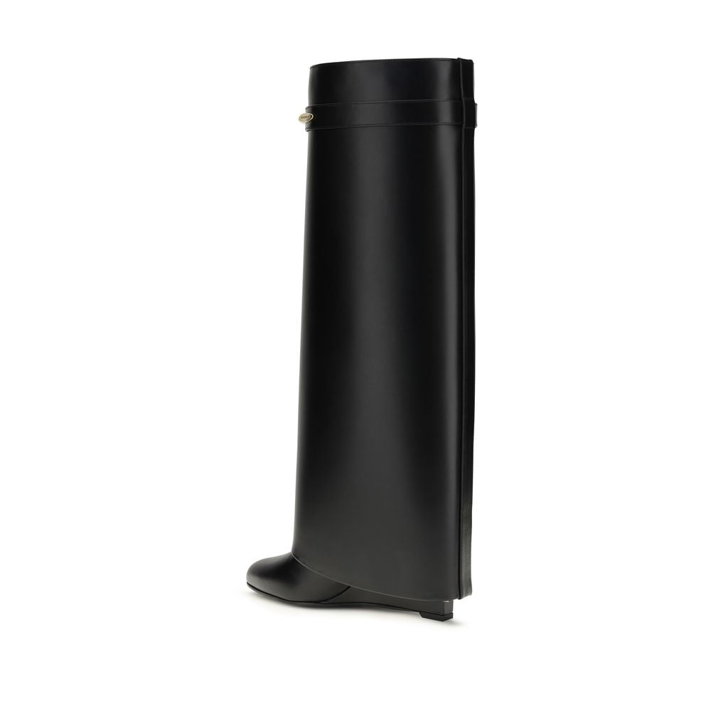 Givenchy Black Calf Leather Bos Taurus Flat Boots