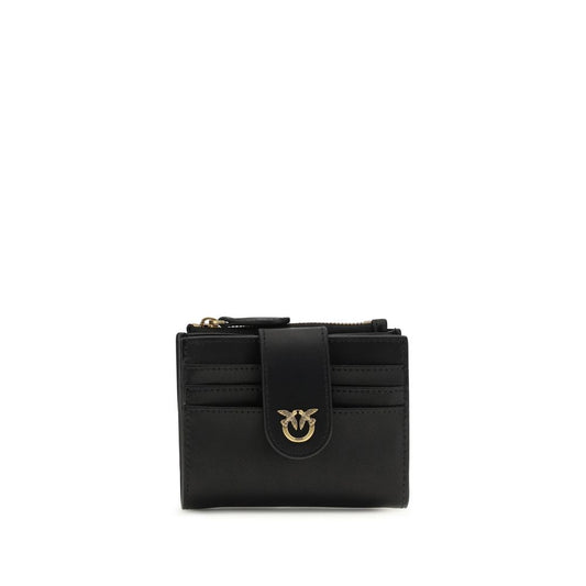 PINKO Black Calf Leather Bos Taurus Wallet1728,72470364320,Accessories,Black,New with tags,PINKO,Wallets - Accessories,Wallets - Wallets - Accessories,Women