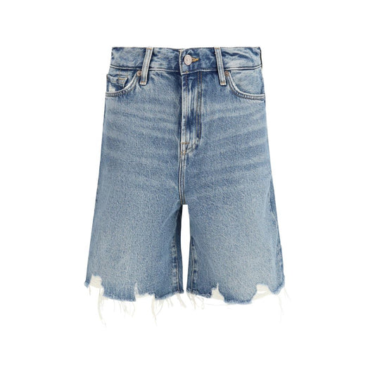 7FOR Blue Cotton Bermuda Shorts 1728,26,27,28,72470364320,7FOR,Bermuda - Shorts - Clothing,Blue,Clothing,New with tags,Shorts - Clothing,W25,W29,Women