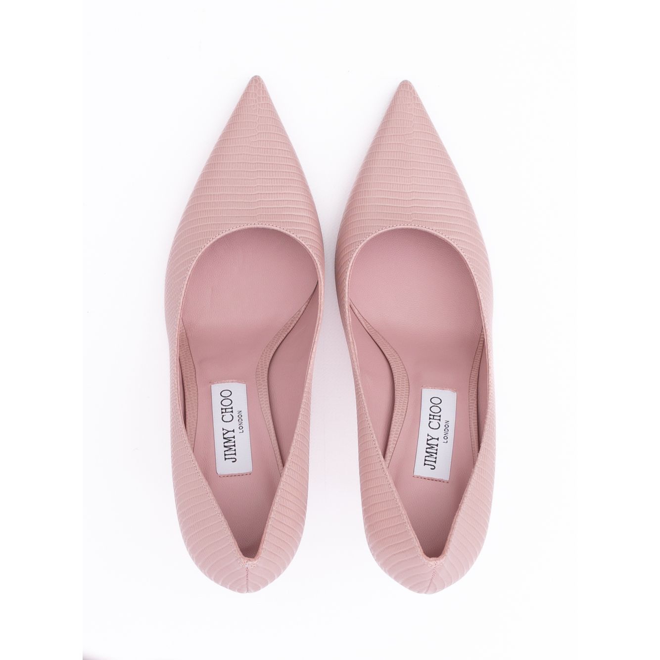 Jimmy Choo Pink Lizard Printed Leather Love 85 Pumps
