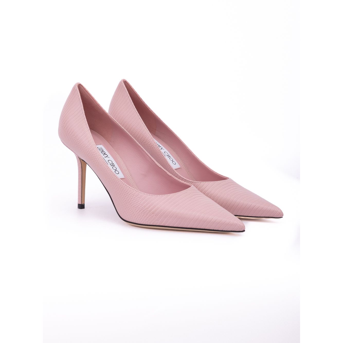 Jimmy Choo Pink Lizard Printed Leather Love 85 Pumps